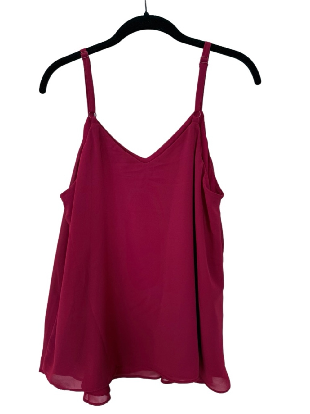 Torrid Sophie Chiffon Swing Cami, Size 00 (M/10), Rhubarb - Picture 8 of 8